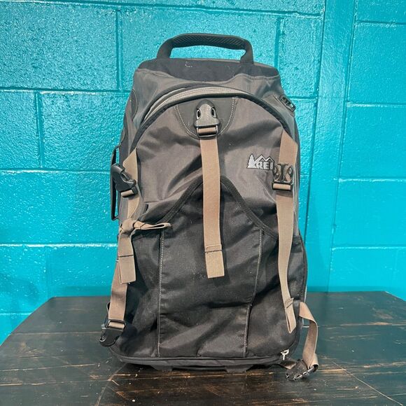 REI Explorer Expedition Wheeled Rolling Travel Duffel Bag Luggage Brown - Picture 1 of 12